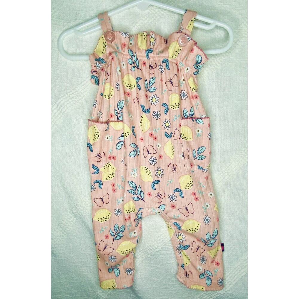 Limited Too Baby Girls Lemon Floral Pants Romper 3-6mos